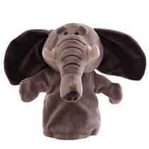 Elefante Fantoche Boneco Pelúcia De Mão Teatro Animais 25cm - WB Pelucias