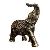 Elefante Indiano Decorativo de Folhas Estatueta Pequena
