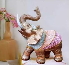 Elefante Indiano Em Resina Sorte E Sabedoria Colorido Elefante Indiano Em Resina Sorte E Sabedoria Colorido