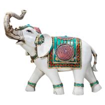 Elefante Indiano Extra Decoração Sorte Riqueza Resina 36cm Elefante Indiano Extra Decoração Sorte Riqueza Resina 36cm