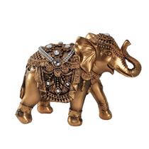 Elefante Indiano Grande - Escultura Decorativa Dourada - Studio Casa Center