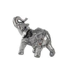 Elefante Indiano Grande - Escultura Decorativa Prateada - Studio Casa Center