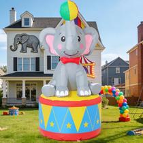 Elefante Inflável GOOSH 158 cm Decoração de Circo com LED