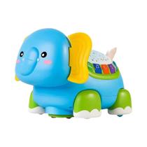 Elefante Musical Colorido Com Luzes, Brinquedo Para Engatinhar Com Temporizador, Presente De