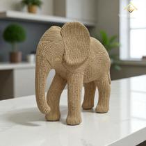 Elefante Nude em Gesso 32 Cm Decoração Escritório Hall de Entrada AVB DECOR