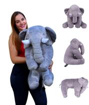 Elefante Pelucia 80 cm Grande Antialergico Apoio do Bebe