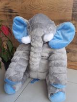 Elefante Pelúcia bebê 80cm Antialérgico presente almofada travesseiro