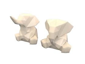 Elefante Poligonal Para Enfeite Lindo 10cm