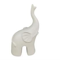 Elefante PureArt - Decoração em Cerâmica Branco Fosco - M