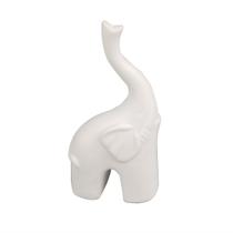 Elefante PureArt - Decoração em Cerâmica Branco Fosco - P