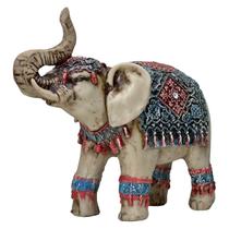 Elefante Sorte Indiano Enfeite Sabedoria Escultura de Resina - M3 Decoração