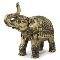 Elefante Sorte Indiano Enfeite Sabedoria Escultura de Resina - M3 Decoração