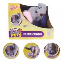 Elefantinho Pelucia PlayFull Pets - Com Sons, Anda e Estica a tromba - Toyng Elefantinho Pelucia PlayFull Pets - Com Sons, Anda e Estica a tromba - Toyng