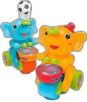 Elefantinho Que Dança E Toca Música Luzes Led Diversão