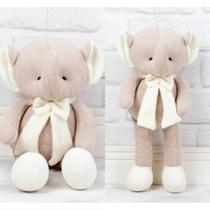 Elefantinho tricot amigurumi para nicho e decoração infantil
