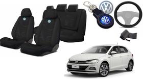 Elegância em Movimento: Capas de Bancos Polo 2018-2024 + Capa de Volante + Chaveiro VW Elegância em Movimento: Capas de Bancos Polo 2018-2024 + Capa de Volante + Chaveiro VW