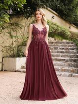 Elegante Brilhante Frisado Cinta De Espaguete Uma Linha Vestido De Baile De Noite Ilusão Osso De