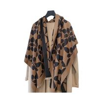 Elegante Cachecol De Cashmere Jacquard Para Mulheres, Xale Dupla Face, Quente E Espesso Para O