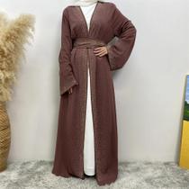 Elegante Cardigan De Ferro Para Mulheres Muçulmanas, Moda Árabe Turca De Dubai, Macacão Elegante Cardigan De Ferro Para Mulheres Muçulmanas, Moda Árabe Turca De Dubai, Macacão