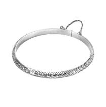 Elegante Pulseira feminina De Prata 925 Rígida E TRABALHADA Elegante Pulseira feminina De Prata 925 Rígida E TRABALHADA