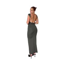 Elegante Sem Costas Fino Ajuste Verão Casual Vintage Gótico Streetwear Vestido Longo Para Mulher