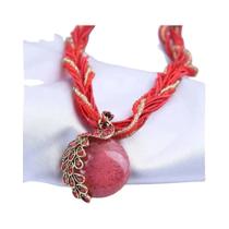 Elegante vintage franjas borla pingente colar design pavão para suéteres femininos