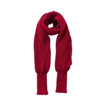 Elegante Xale De Tricô Em Cor Sólida, Quente E Macio, Com Mangas Longas E Elástico Para Outono E