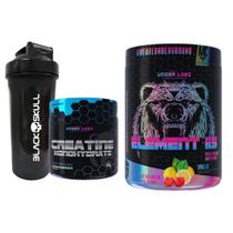 Element 115 - 400g - Space Ice + Creatina Monohidratada 300g Under Labz + Coqueteleira - Black Skull