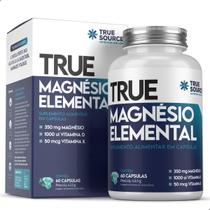 Elemental Magnésio com Vitaminhas D e K 60 Caps True Source