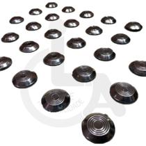 Elemento alerta direcional inox sem adesivo frisado