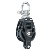 Elemento duplo de alumínio Block Harken de 60 mm com giro e suporte