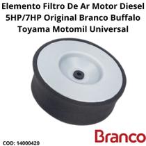 Elemento Filtro De Ar Motor Diesel 5HP/7HP Original Branco Buffalo Toyama Motomil Universal