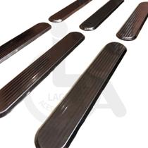 Elemento tátil alerta e direcional inox adesivado frisado