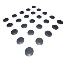 Elemento Tátil Alerta Pvc Adesivado Cinza