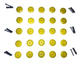 Elemento Tátil Alerta Pvc Parafusado Amarelo