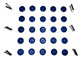 Elemento Tátil Alerta Pvc Parafusado Azul