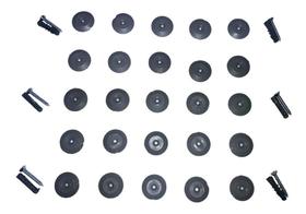 Elemento Tátil Alerta Pvc Parafusado Cinza