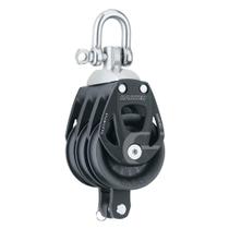 Elemento triplo de alumínio Block Harken de 60 mm com giro e suporte