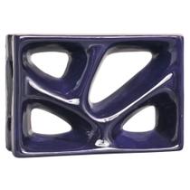 Elemento Vazado Louça Rama Azul Cobalto Esmaltado - 750280 - CERAMICA MARTINS