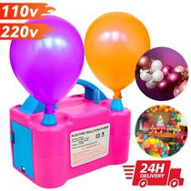 Elétrica Inflador Compressor Bomba Balões Bexigas 2 Bicos Festas Infla Rapido Com Bicos