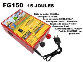 Eletrificador de Cerca para animais 15 joules de energia liberada Foggiatto 127v/220v