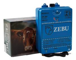 Eletrificador P/cerca Rural Zebu Zk200 200km 10 joules bivolt Seca capim