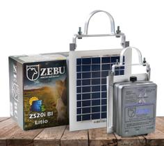 Eletrificador Rural Solar 0,35 Joules 35km C/ Bat.lítio Zebu