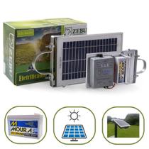 Eletrificador Solar 12v Cerca Rural 35km Zs20Bi C/ Bateria 0,31 Joules Zebu
