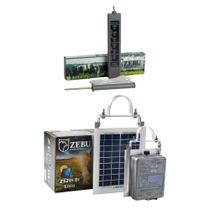 Eletrificador Solar Cercas Elétricas Grandes Propriedades Com Bateria ZS20i + Voltímetro - Zebu Eletrificador Solar Cercas Elétricas Grandes Propriedades Com Bateria ZS20i + Voltímetro - Zebu