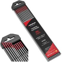Eletrodo de tungstênio ARCCAPTAIN 2% Thoriated TIG Welding, pacote com 10 Eletrodo de tungstênio ARCCAPTAIN 2% Thoriated TIG Welding, pacote com 10