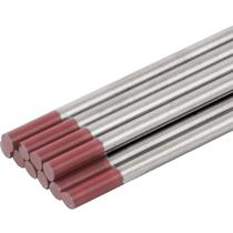 Eletrodo tungstênio 1,6mm vermelho c/ tório c/ 10 pç Vonder Eletrodo tungstênio 1,6mm vermelho c/ tório c/ 10 pç Vonder