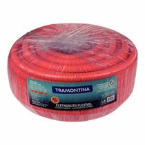 Eletroduto Corrugado 25mm 3/4 Laranja 50m Tramontina