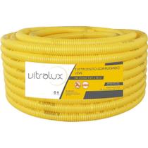 Eletroduto Corrugado 25mm PVC Flex Amarelo 50m Vitralux