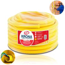 Eletroduto Corrugado Krona Flexível 32mm Com 25 Metros Amarelo